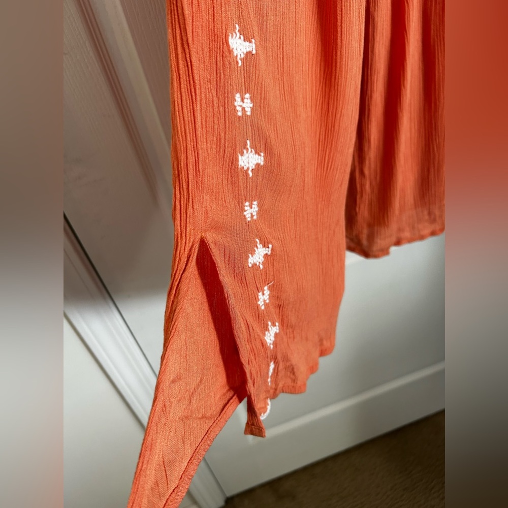 Sincerely Jules Jumpsuit women’s XS orange white NWT - Picture 3 of 14